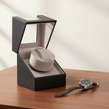 Automatic Watch Winder Display Box Case Motor Rotation Storage PU Leather