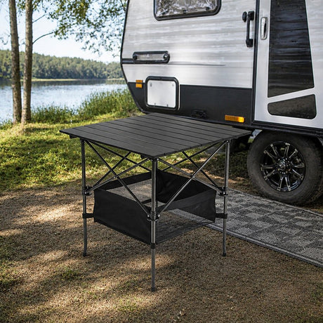 Folding Collapsible Camping Table Caravan RV Heavy Duty Steel & Aluminium