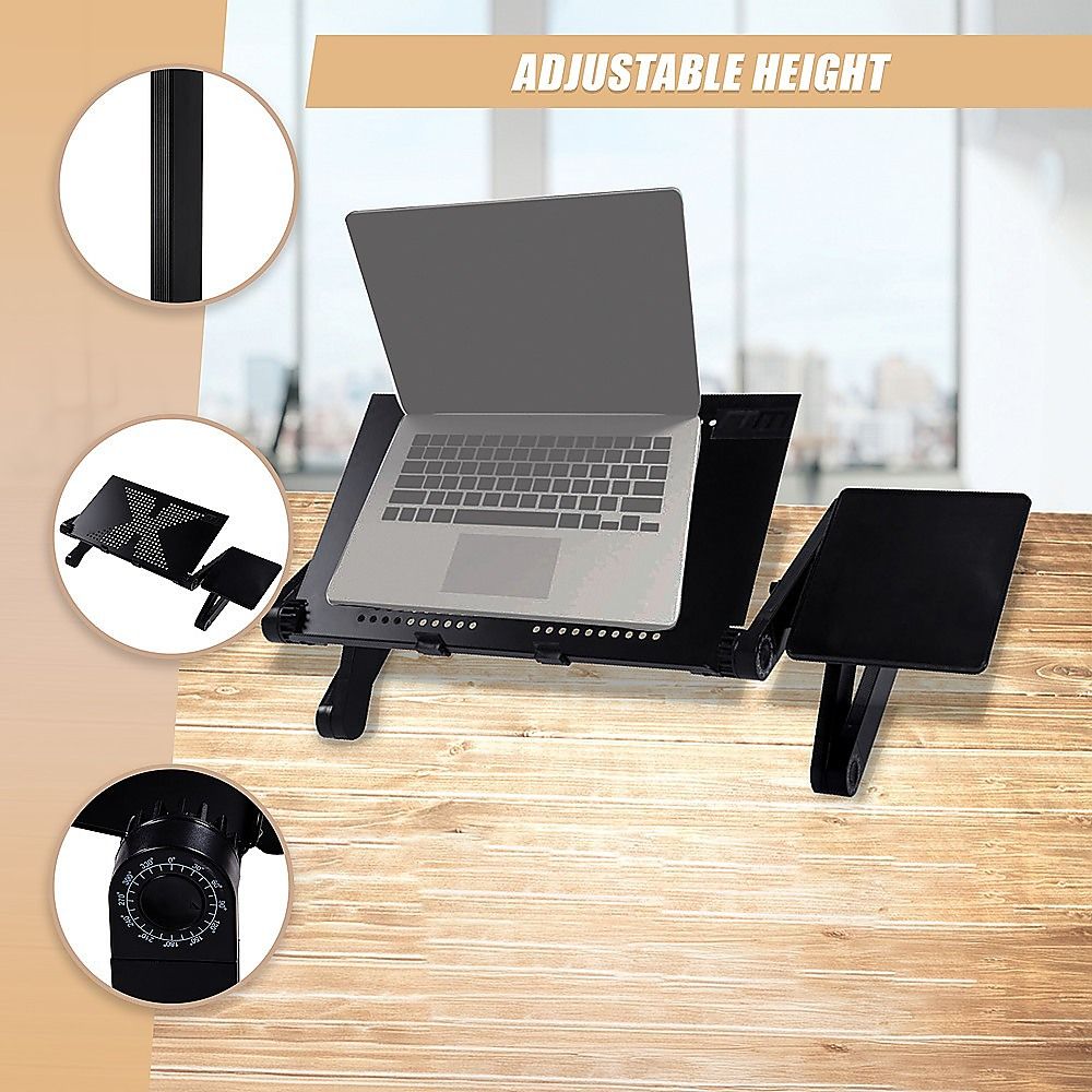 Aluminium Alloy Folding Laptop Stand Desk Table with Mouse Tray