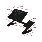Aluminium Alloy Folding Laptop Stand Desk Table with Mouse Tray