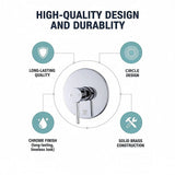 Shower Bath Mixer Tap Bathroom WATERMARK Approved - Chrome