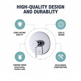 Shower Bath Mixer Tap Bathroom WATERMARK Approved - Chrome