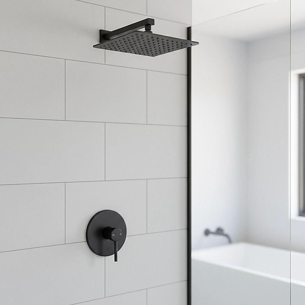 Shower Bath Mixer Tap Bathroom Electroplated Matte Black