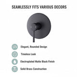Shower Bath Mixer Tap Bathroom Electroplated Matte Black