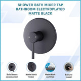 Shower Bath Mixer Tap Bathroom Electroplated Matte Black