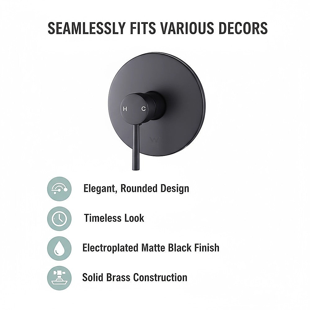 Shower Bath Mixer Tap Bathroom Electroplated Matte Black