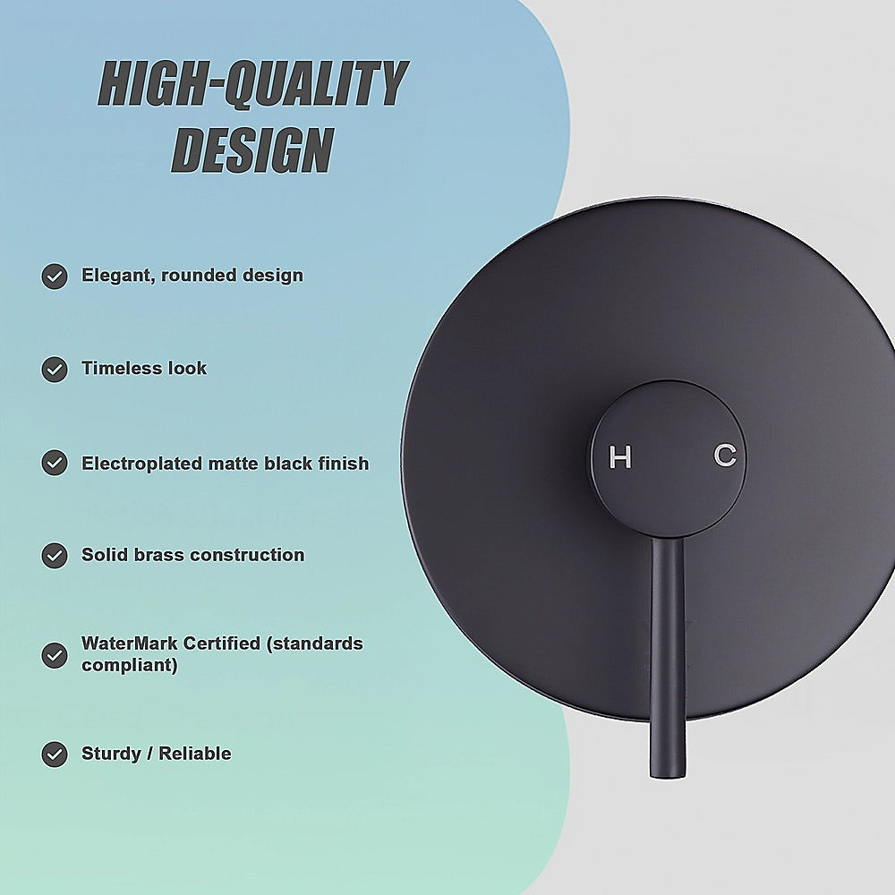 Shower Bath Mixer Tap Bathroom Electroplated Matte Black