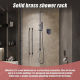 WELS 8" Rain Shower Head Set Square Dual Heads Faucet High Pressure With Mixer