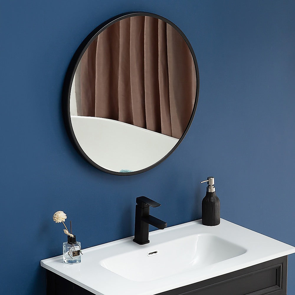 60cm Round Wall Mirror Bathroom Makeup Mirror by Della Francesca