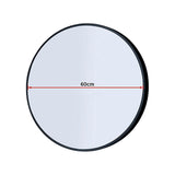 60cm Round Wall Mirror Bathroom Makeup Mirror by Della Francesca