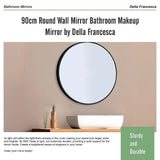 90cm Round Wall Mirror Bathroom Makeup Mirror by Della Francesca