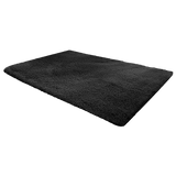 Large Shag Rug – Soft 230x200cm Black Floor Rug with Anti-Slip Backing