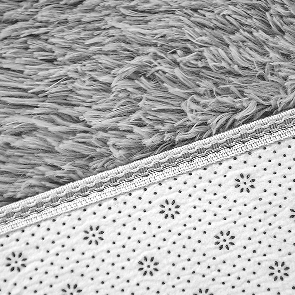 Large Shag Rug – Soft 230x160cm Grey Floor Rug with Anti-Slip Backing