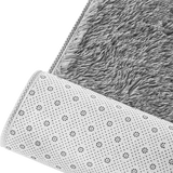 Large Shag Rug – Soft 230x160cm Grey Floor Rug with Anti-Slip Backing