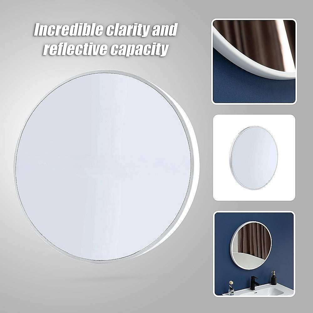 80cm Round Wall Mirror Bathroom Makeup Mirror by Della Francesca