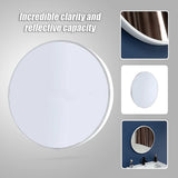 80cm Round Wall Mirror Bathroom Makeup Mirror by Della Francesca