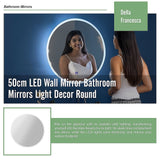 50cm LED Wall Mirror Bathroom Mirrors Light Decor Round