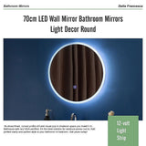 70cm LED Wall Mirror Bathroom Mirrors Light Decor Round