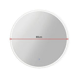 80cm LED Wall Mirror Bathroom Mirrors Light Decor Round