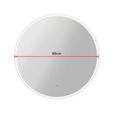 90cm LED Wall Mirror Bathroom Mirrors Light Decor Round