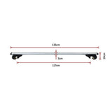 Universal Car Top Roof Rail Rack Cross Bar Aluminium Lockable 1350MM
