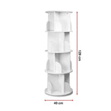 360-degree Rotating 4 Tier Display Shelf Bookcase Organiser