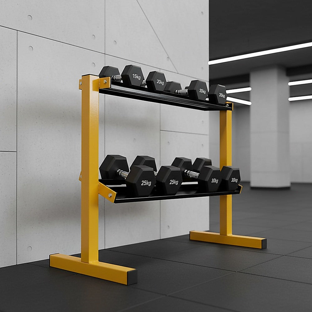 2 Tier Dumbbell Rack for Dumbbell Weights Storage