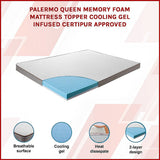 Queen Cooling Gel Memory Foam Mattress Topper – CertiPUR-US® Certified Foam