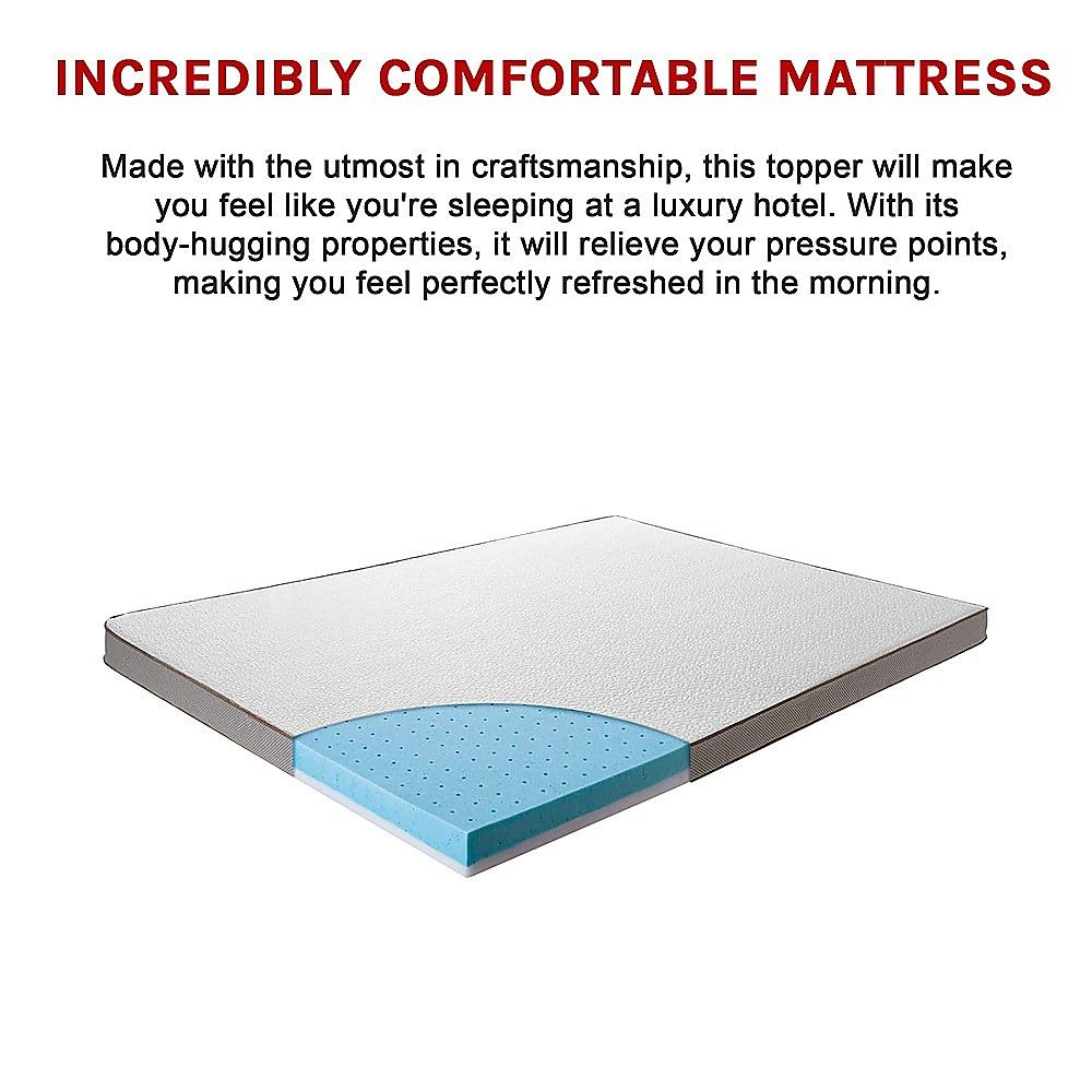 Queen Cooling Gel Memory Foam Mattress Topper – CertiPUR-US® Certified Foam