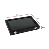 100 Slot Jewellery Display Box with Glass Lid for Rings, Earrings & Collectables