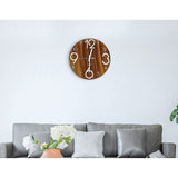Glow In The Dark Wall Clock 30cm – Luminous Quartz Quiet Wooden Home Décor