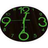 Glow In The Dark Wall Clock 30cm – Luminous Quartz Quiet Wooden Home Décor
