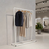 Commercial Clothing Garment Rack Retail Shop White