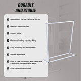 Commercial Clothing Garment Rack Retail Shop White