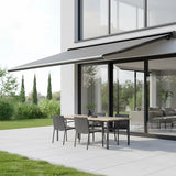 Motorised Retractable Awning – 5.5x3m Grey Full Cassette Design