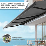 Motorised Retractable Awning – 5.5x3m Grey Full Cassette Design