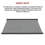 Motorised Retractable Awning – 5.5x3m Grey Full Cassette Design