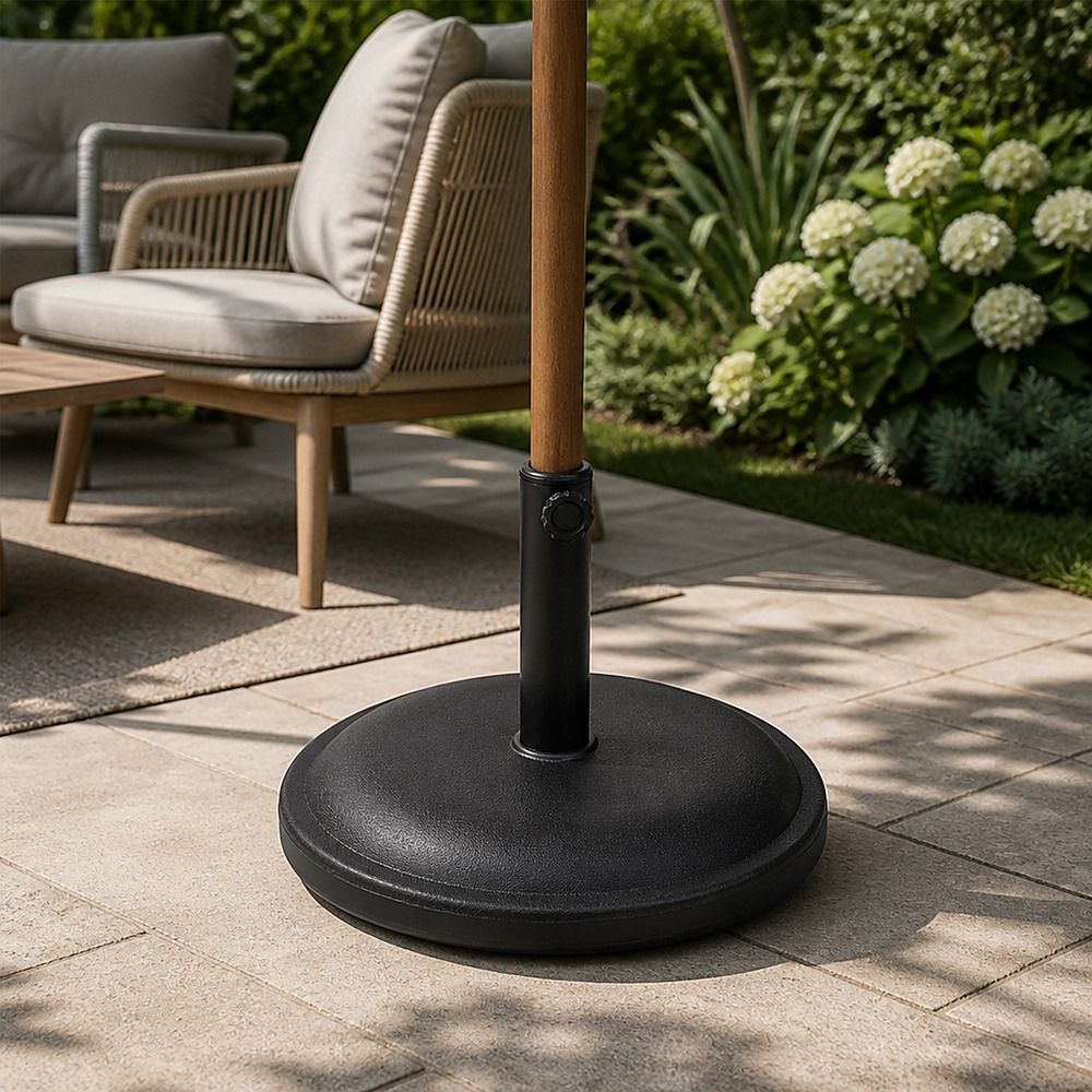 20kg Patio Sun Umbrella Base Durable Parasol Garden Stand Cement Round