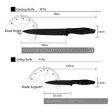 Kitchen 17 Piece Knife Set with Block and Sharpener Chef Knives