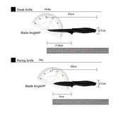 Kitchen 17 Piece Knife Set with Block and Sharpener Chef Knives