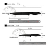 Kitchen 17 Piece Knife Set with Block and Sharpener Chef Knives