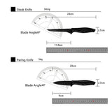 Kitchen 17 Piece Knife Set with Block and Sharpener Chef Knives