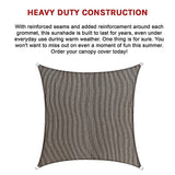 Rectangle Sun Shade Sail Fabric Garden Patio Pool Awning Canopy Cover Coffee