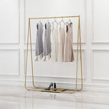 Gold Clothing Retail Shop Commercial Garment Display Rack