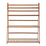 Plant Stand Outdoor Indoor Garden Wood Bamboo Shelf Folding 100CM Length