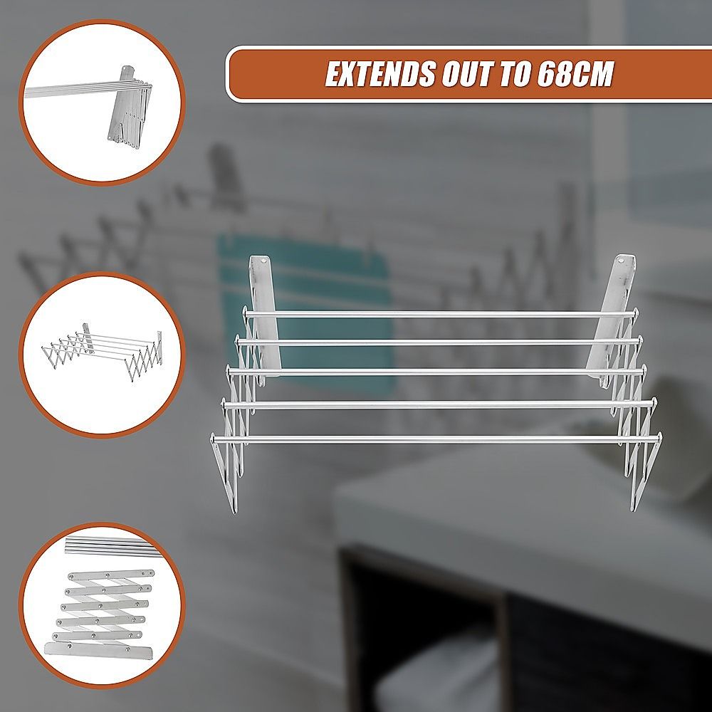 Pull Out Clothes Airer – Expanding Laundry Drying Line for Caravan, RV & Home