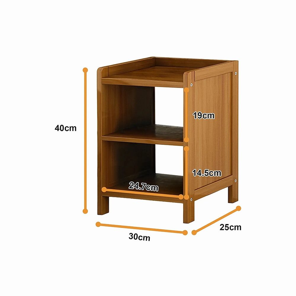 Bamboo Bedside Table Storage