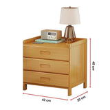 Bamboo Bedside Table Storage Side Stand