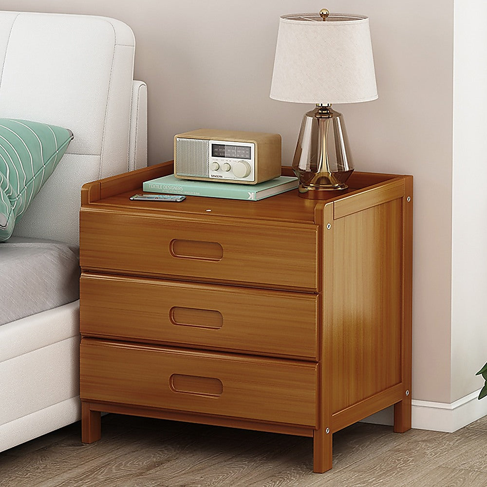 Bamboo Bedside Storage Side Stand