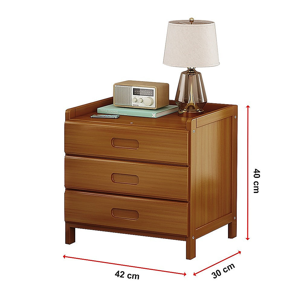 Bamboo Bedside Storage Side Stand
